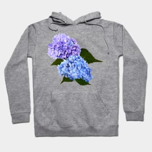 Two Hydrangea Blue and Lavender Hoodie